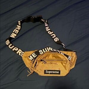Supreme Tan Belt Bag with Black Strap